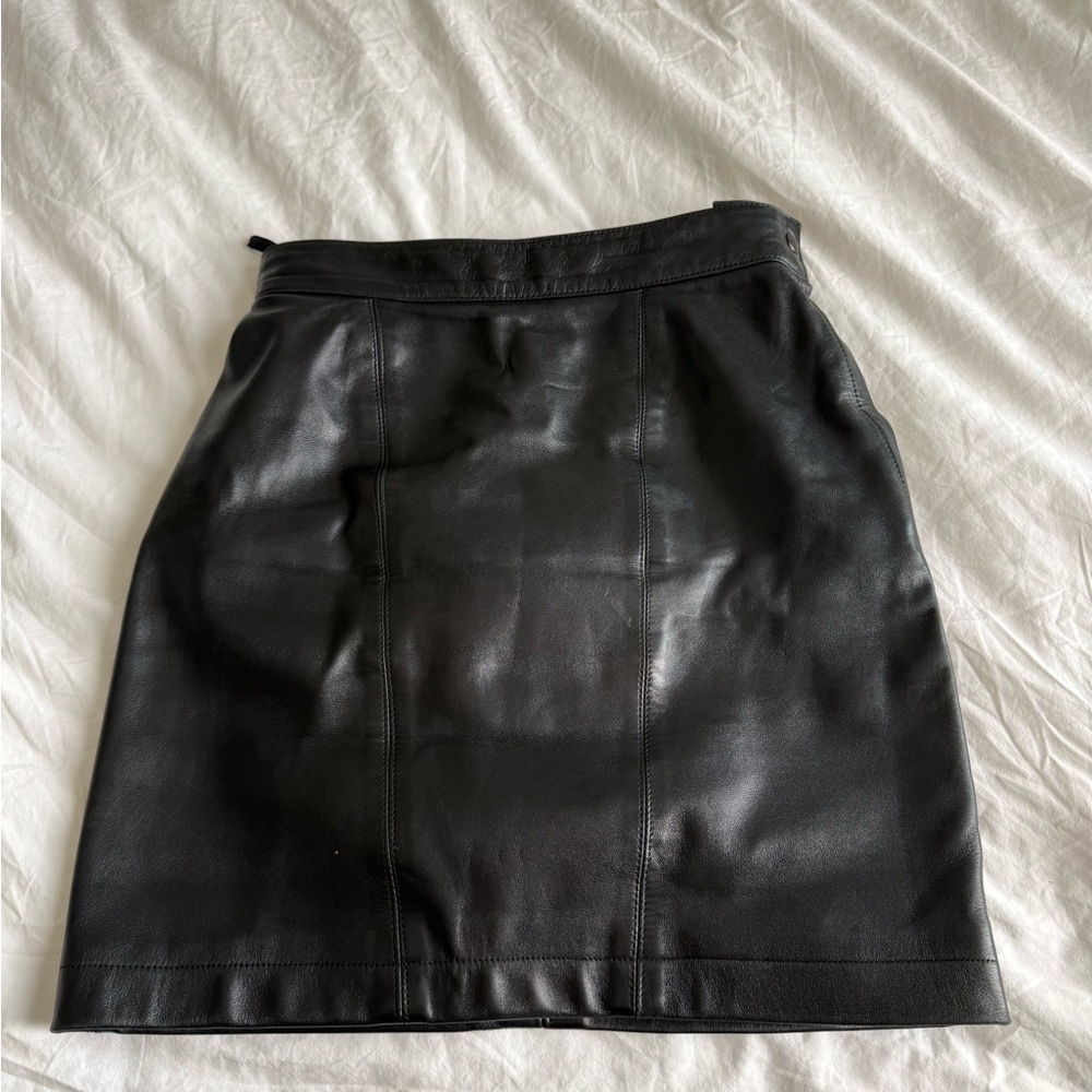 Vintage Alaia Leather Skirt